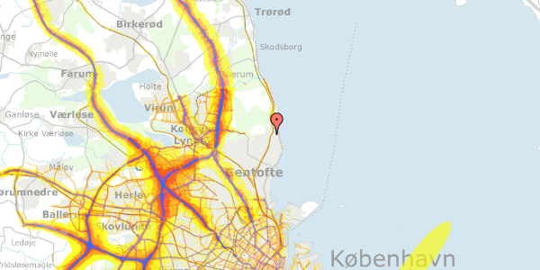 Trafikstøjkort på Schimmelmannsvej 6, 2930 Klampenborg