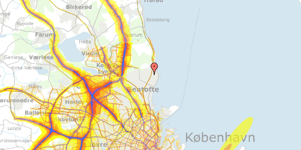 Trafikstøjkort på Schioldannsvej 32, 2920 Charlottenlund