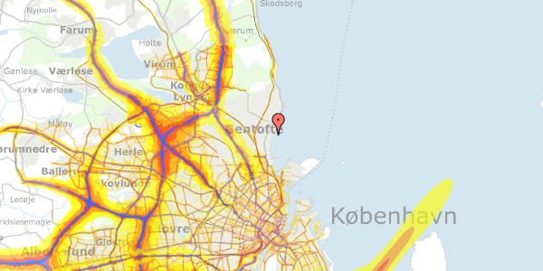 Trafikstøjkort på Sigridsvej 19, 2900 Hellerup