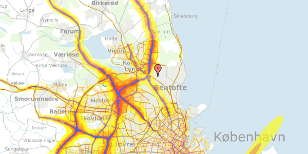 Trafikstøjkort på Skjoldagervej 16, 2820 Gentofte