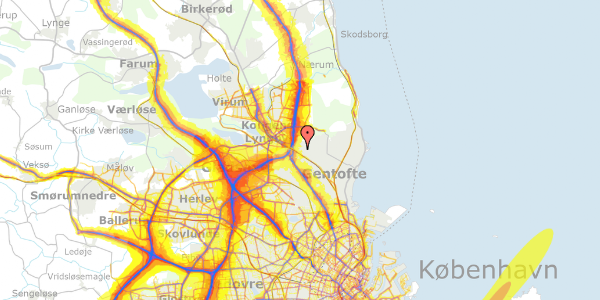 Trafikstøjkort på Skjoldagervej 60, 2. th, 2820 Gentofte