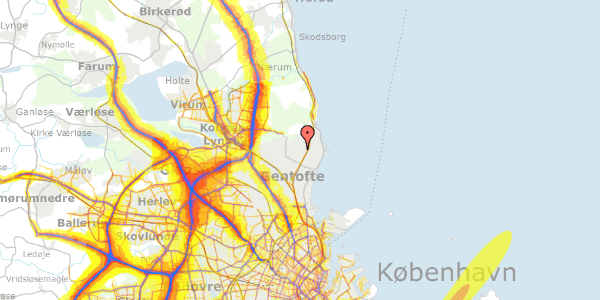 Trafikstøjkort på Skovgårdsvej 1, 4. th, 2920 Charlottenlund