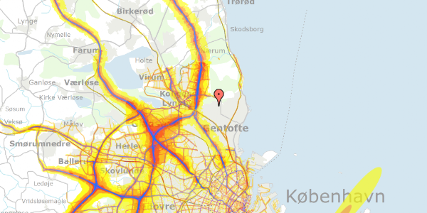 Trafikstøjkort på Soltoften 2, 2820 Gentofte