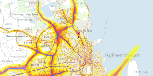 Trafikstøjkort på Sønderdalen 54, 2870 Dyssegård