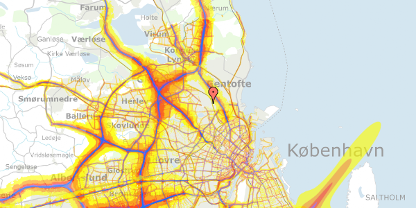 Trafikstøjkort på Sønderengen 123, 2870 Dyssegård