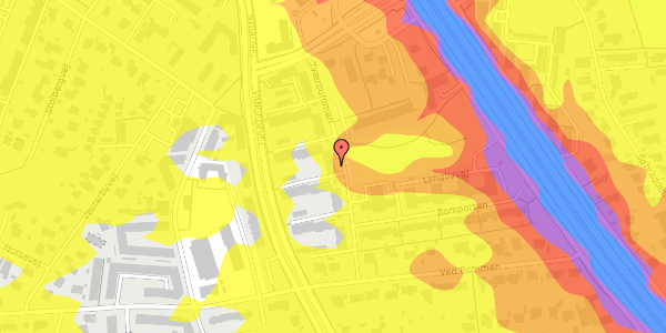 Trafikstøjkort på Tværbommen 27, 2. th, 2820 Gentofte