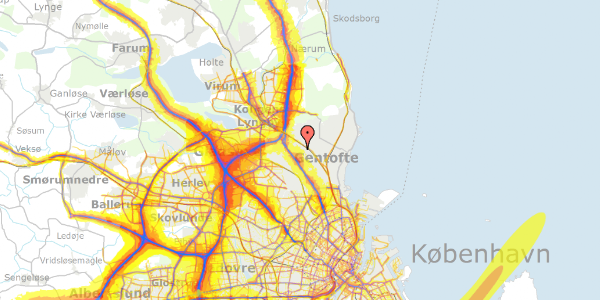 Trafikstøjkort på Udsigten 26, 2820 Gentofte