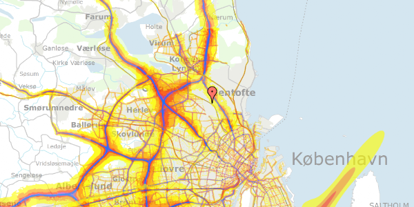 Trafikstøjkort på Vangedevej 152A, 2. th, 2870 Dyssegård