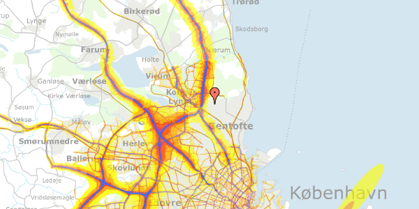 Trafikstøjkort på Ved Ermelunden 20, 2820 Gentofte