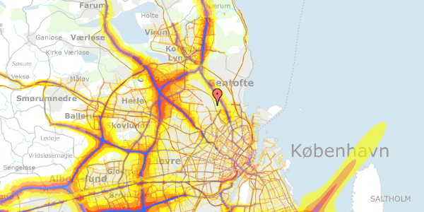 Trafikstøjkort på Ved Renden 41, 2870 Dyssegård