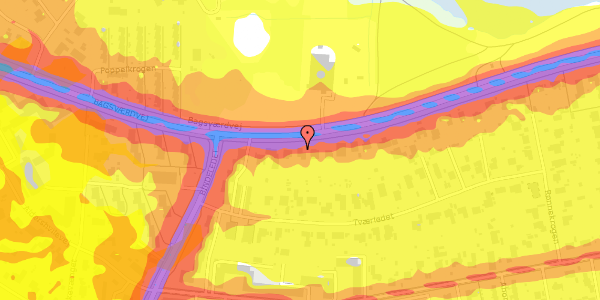 Trafikstøjkort på Bagsværdvej 205, 2880 Bagsværd