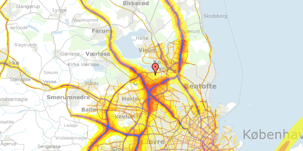 Trafikstøjkort på Bondehavevej 45, 2880 Bagsværd