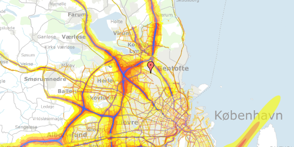 Trafikstøjkort på Christianehøj 71, 1. mf, 2860 Søborg