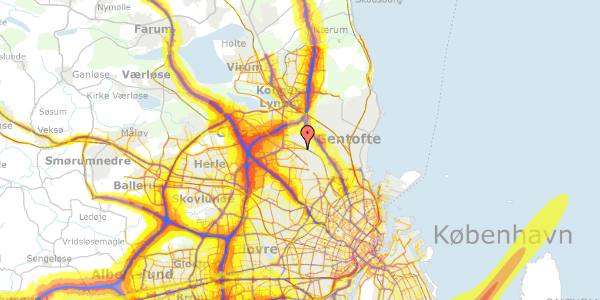 Trafikstøjkort på Christianehøj 141, 2860 Søborg