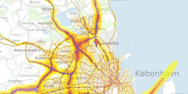 Trafikstøjkort på Christianehøj 169, 2860 Søborg