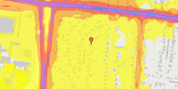 Trafikstøjkort på Daltoftevej 13, 2860 Søborg