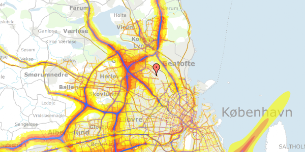 Trafikstøjkort på Frødings Alle 30, 2860 Søborg