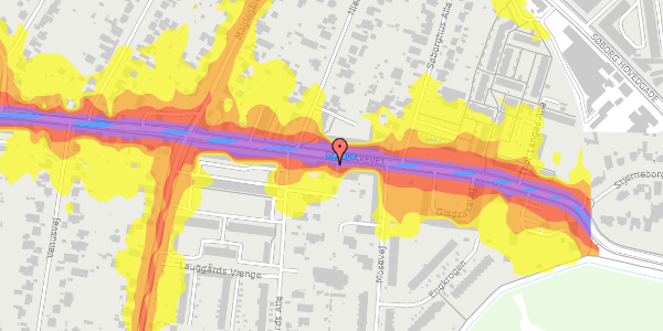 Trafikstøjkort på Gladsaxevej 55, st. , 2860 Søborg