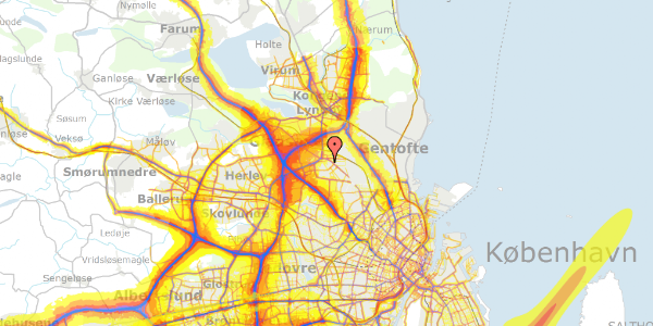 Trafikstøjkort på Gustav Esmanns Alle 15, 2860 Søborg