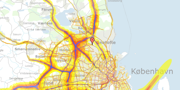 Trafikstøjkort på Hagavej 16, 2. tv, 2860 Søborg