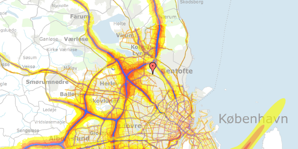 Trafikstøjkort på Hagavej 19, st. th, 2860 Søborg