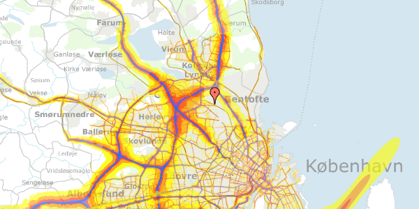 Trafikstøjkort på Hagavej 26, st. tv, 2860 Søborg