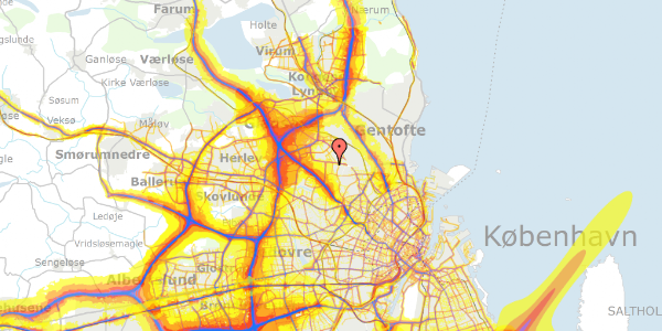 Trafikstøjkort på Holmevej 17, 2860 Søborg