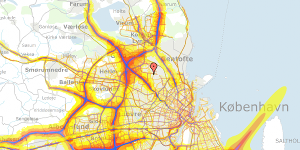 Trafikstøjkort på Holmevej 19, 2860 Søborg