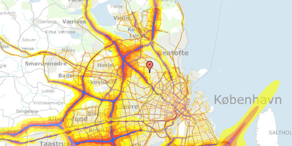 Trafikstøjkort på Holmevej 80, 2860 Søborg