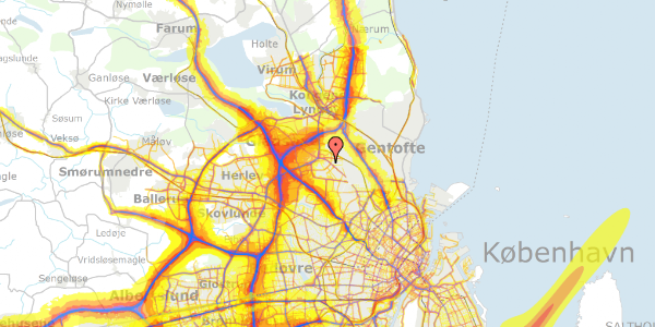 Trafikstøjkort på Karl Gjellerups Alle 5, 1. , 2860 Søborg