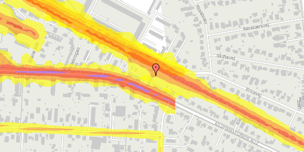 Trafikstøjkort på Kildebakkegårds Alle 44, st. th, 2860 Søborg