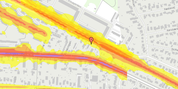 Trafikstøjkort på Kildebakkegårds Alle 56A, 2860 Søborg