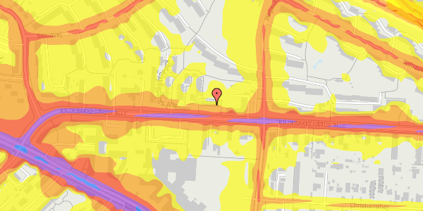 Trafikstøjkort på Kildebakkegårds Alle 132C, 2860 Søborg