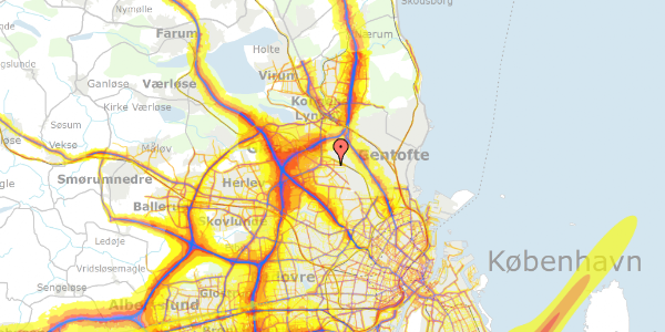 Trafikstøjkort på Kildebakkegårds Alle 137B, 2860 Søborg