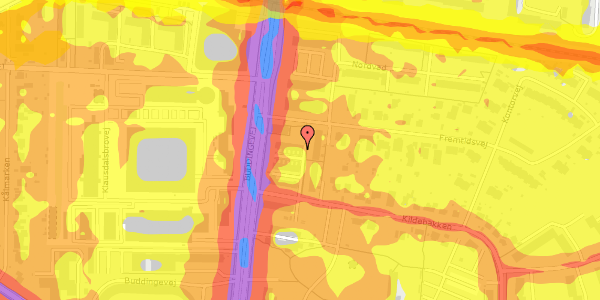 Trafikstøjkort på Kildebakken 3G, 2860 Søborg