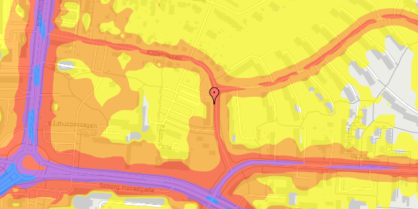 Trafikstøjkort på Kildebakken 30, 1. 2, 2860 Søborg