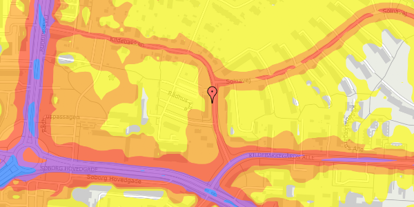 Trafikstøjkort på Kildebakken 32, st. 4, 2860 Søborg