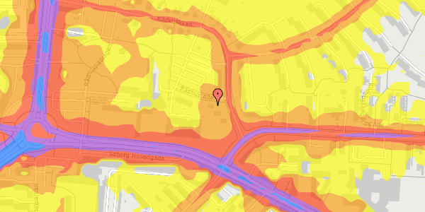 Trafikstøjkort på Kildebakken 40, 1. th, 2860 Søborg