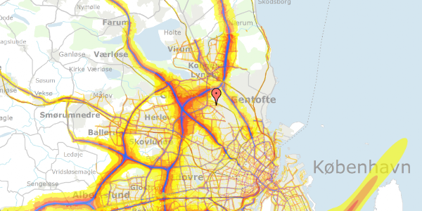 Trafikstøjkort på Kildebakken 51, 2. th, 2860 Søborg