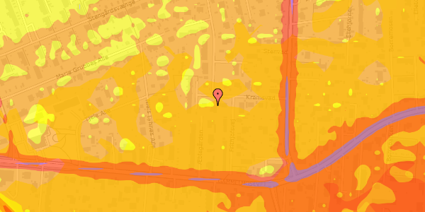 Trafikstøjkort på Kramsvad 13, 2800 Kongens Lyngby