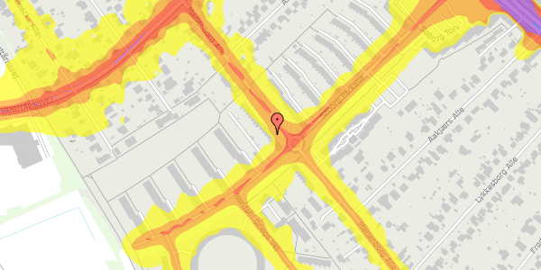 Trafikstøjkort på Marienborg Alle 85B, 2860 Søborg