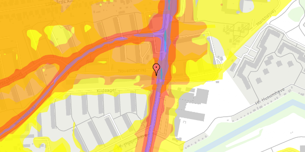 Trafikstøjkort på Mørkhøjvej 81, st. th, 2860 Søborg