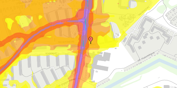 Trafikstøjkort på Mørkhøjvej 82, 1. th, 2860 Søborg