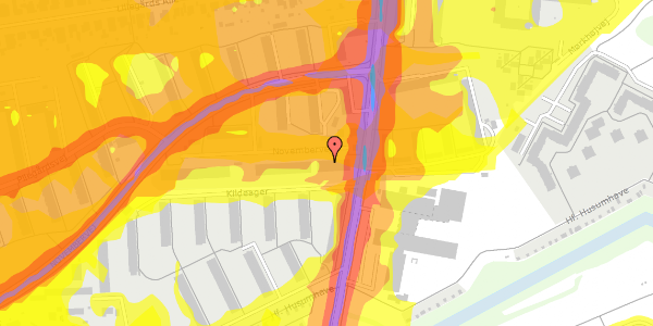 Trafikstøjkort på Mørkhøjvej 83, st. mf, 2860 Søborg