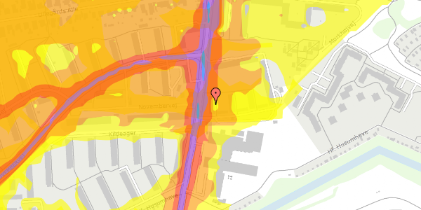 Trafikstøjkort på Mørkhøjvej 84, st. th, 2860 Søborg