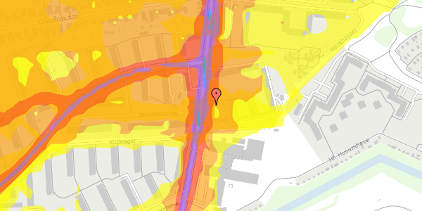 Trafikstøjkort på Mørkhøjvej 86, st. th, 2860 Søborg