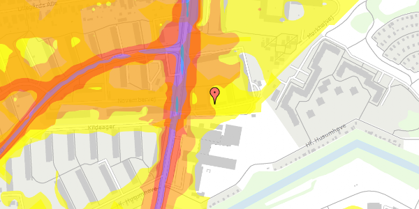 Trafikstøjkort på Mørkhøjvej 88, st. th, 2860 Søborg