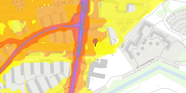 Trafikstøjkort på Mørkhøjvej 90, 1. th, 2860 Søborg