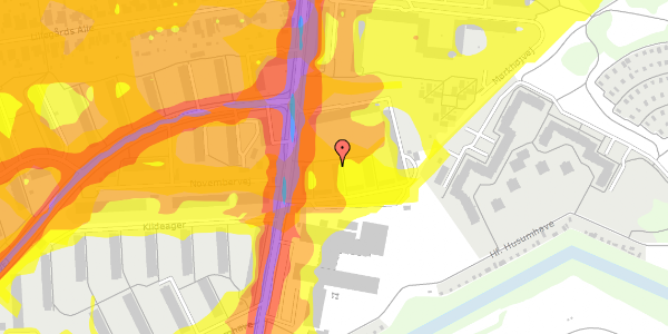 Trafikstøjkort på Mørkhøjvej 92, 1. th, 2860 Søborg