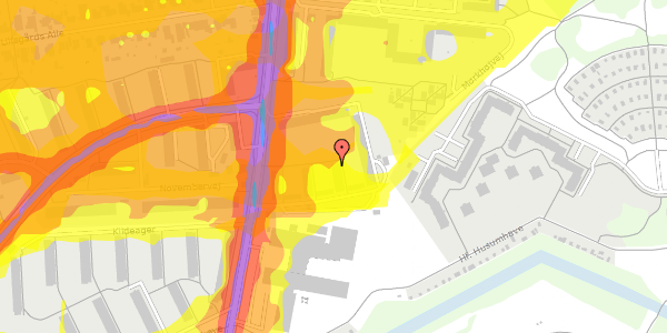 Trafikstøjkort på Mørkhøjvej 98, st. th, 2860 Søborg